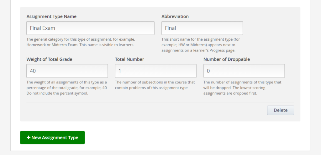 Assignment Type