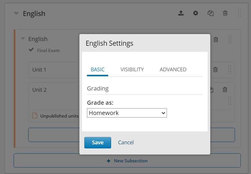 subsection-Grading